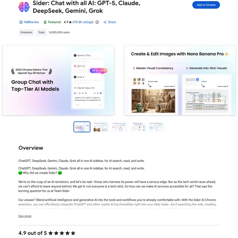 Extension install page with browser icons