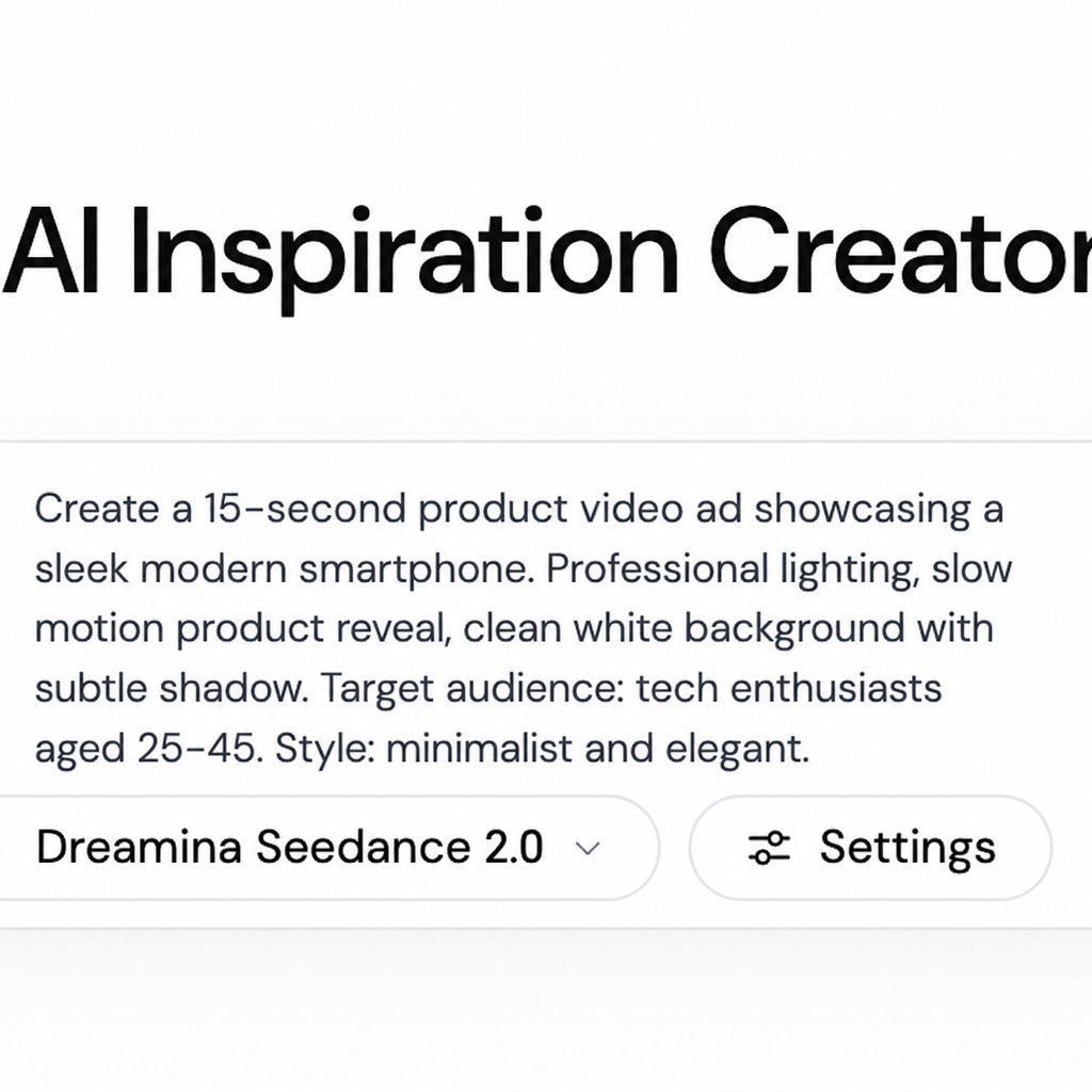 Prompt text box filled with video ad description text