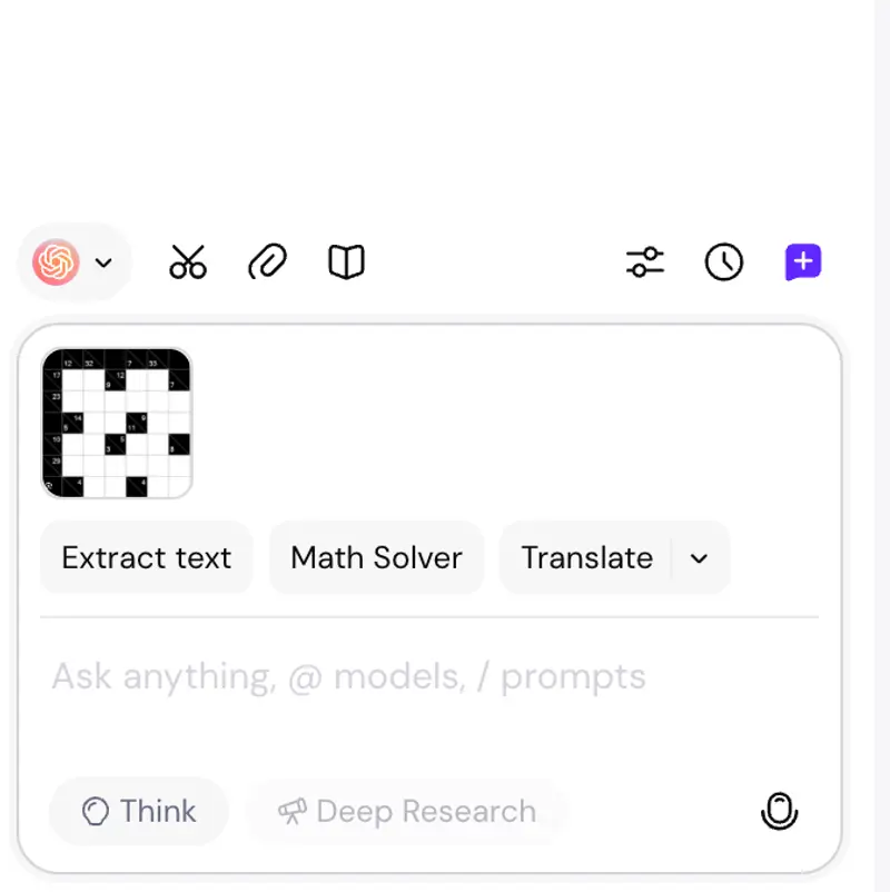 Typing kakuro clue sums into Sider Chat or uploading a kakuro puzzle photo