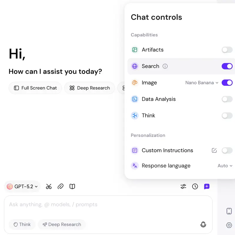Enable Search in Chat Controls