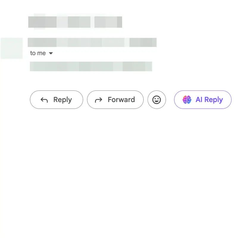 User clicking AI button, selecting Generate Reply, and seeing draft options to choose from