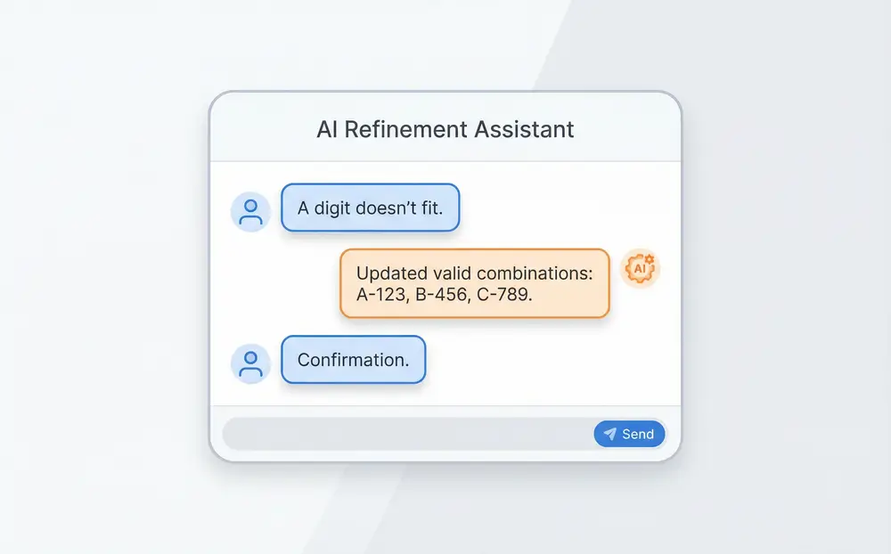 User sending follow-up corrections to Sider Chat to refine the kakuro solution step by step