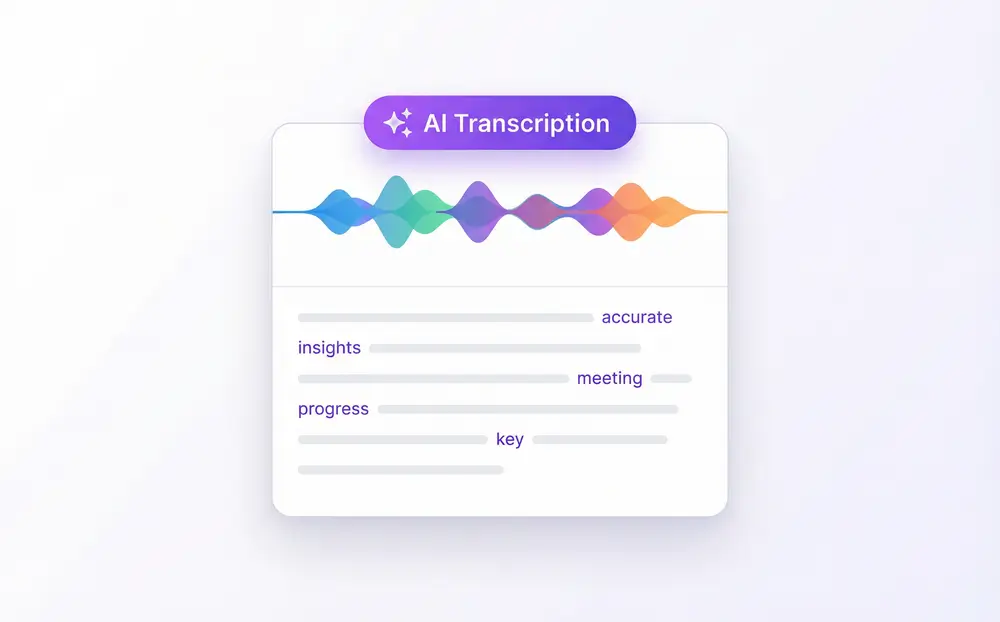 Sider AI transcription panel converting lecture audio into clean readable text