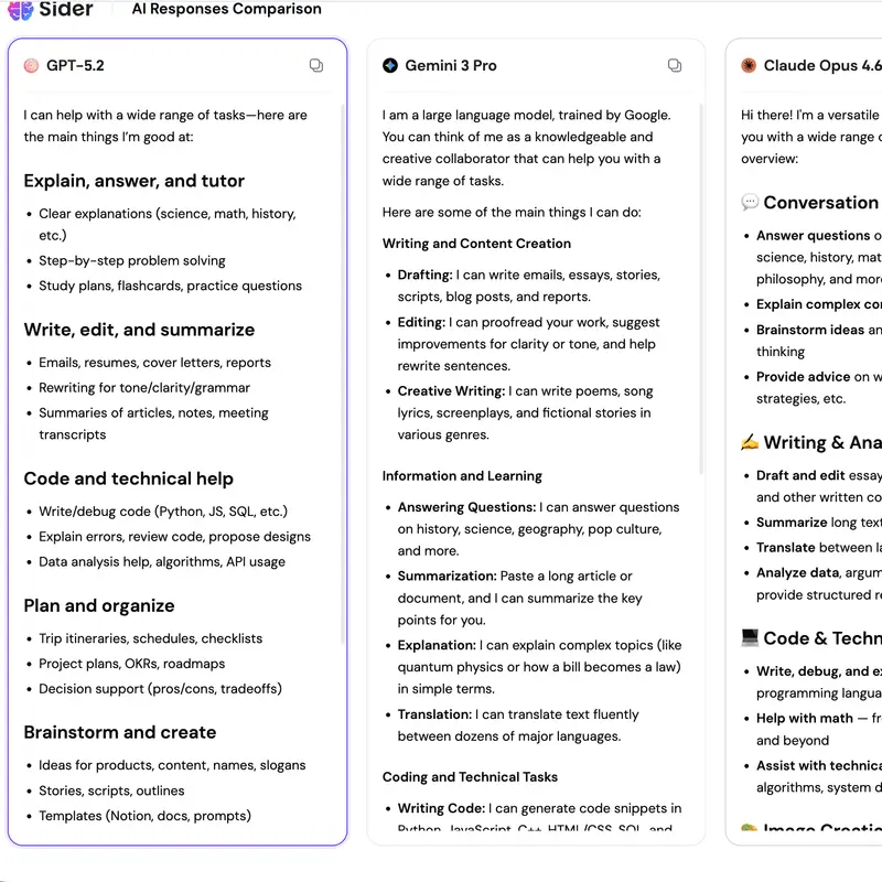 Interfaz de chat de IA que muestra preguntas y respuestas de seguimiento