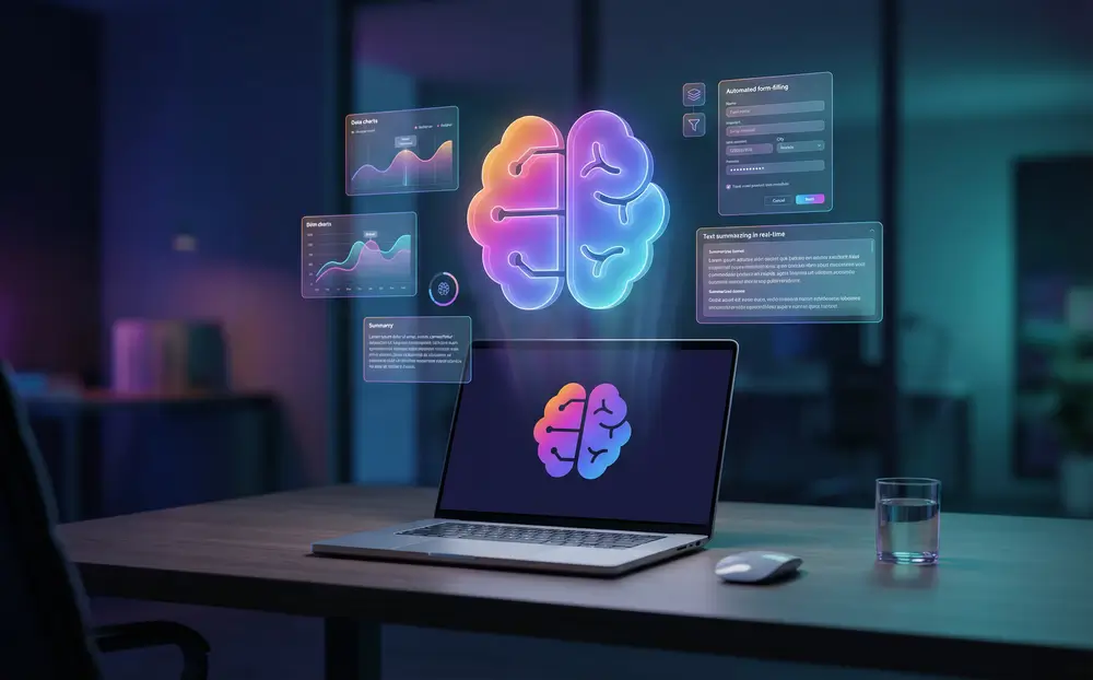 AI automation in browser for SaaS tasks