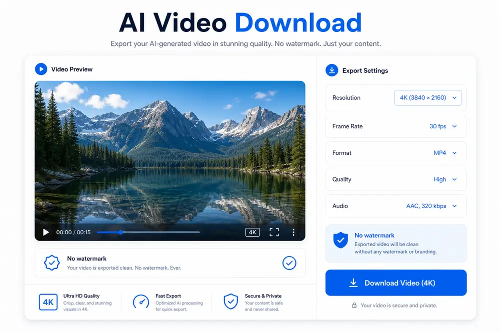 Watermark-free 4K video download