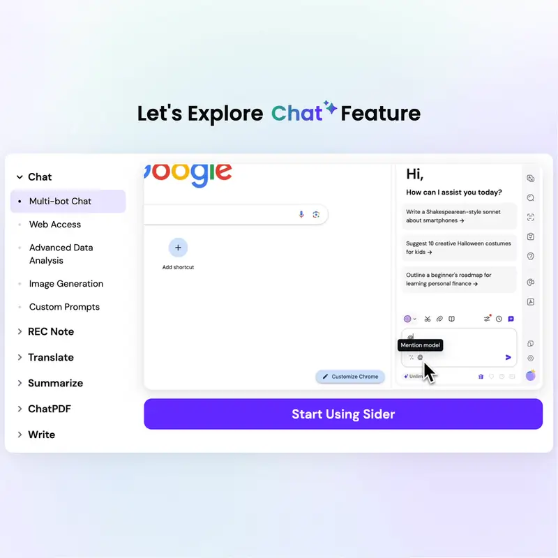 Launch a Feature from the Setup Page