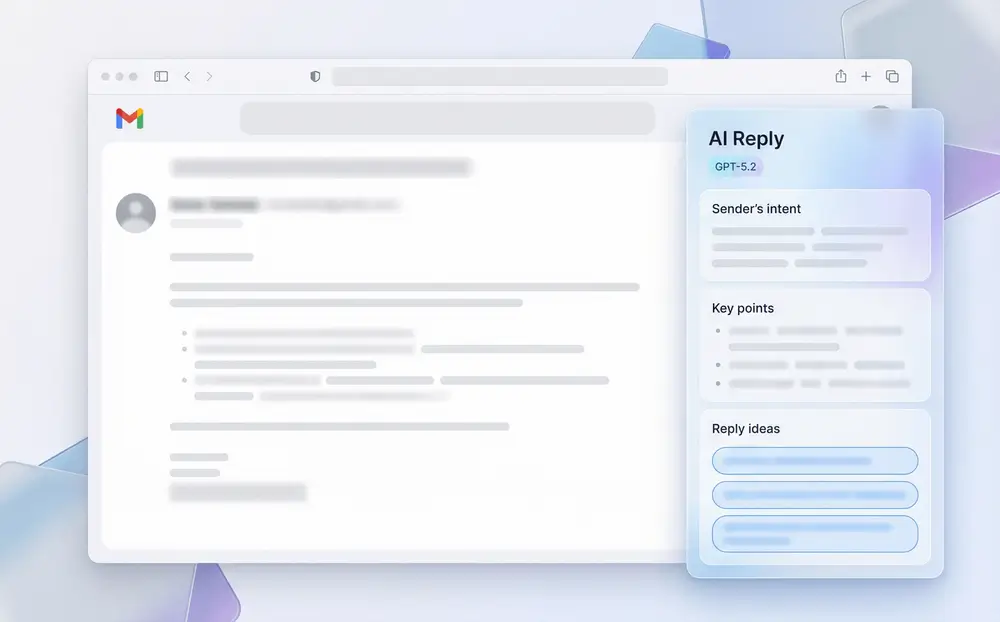GPT-5.2 writing assistant integrated in email composition window