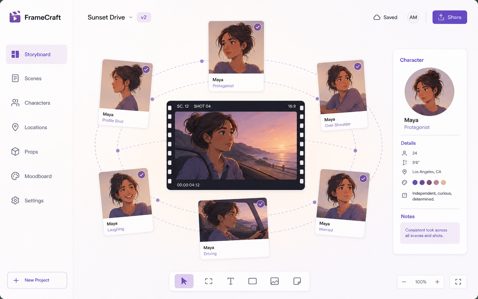 AI film generator multimodal reference system