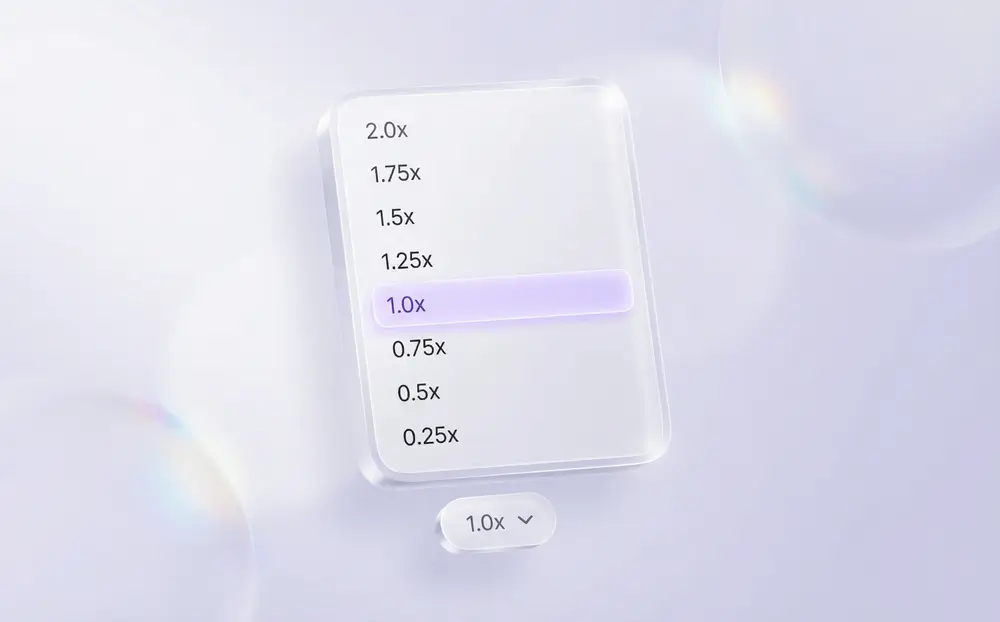 Speed adjustment settings for Sider text to speech playback.