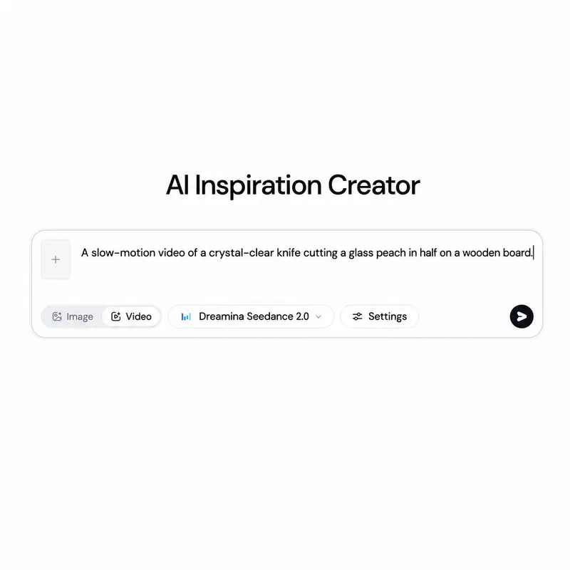 Prompt text area filled with glass food video description text in Sider Create interface
