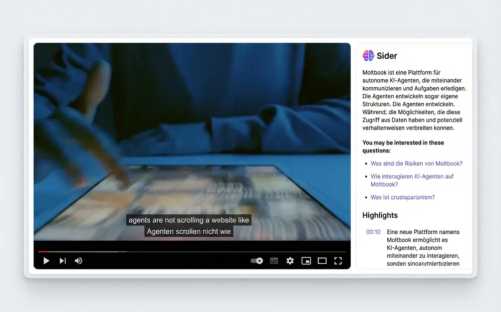 AI-generated summary of YouTube transcript with key highlights