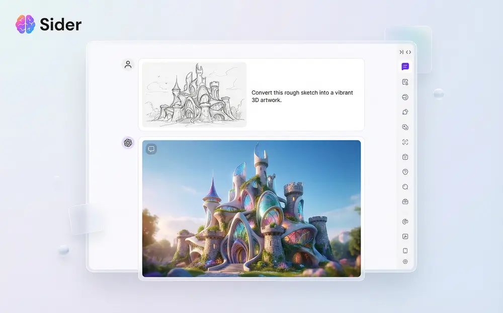 Transformação de esboço em imagem mostrando várias opções de estilo artístico