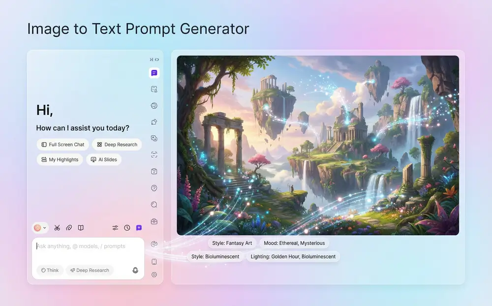 Hasilkan prompt AI dari gambar mana pun