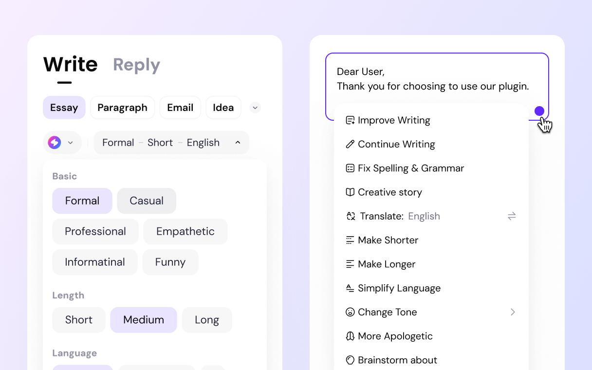 AI Writing Assistant with 20x Speed