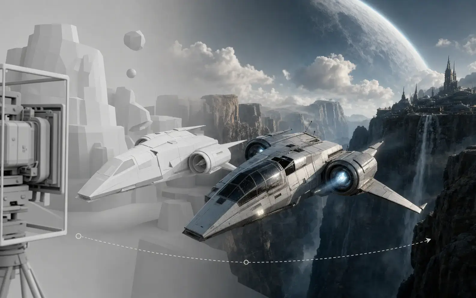 Seedance 2.5 3D white model blockout