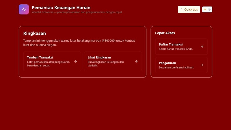 Pemantau Keuangan Harian