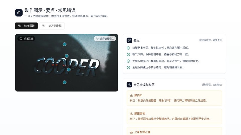 动作图示与要点展示