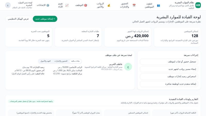 نظام إدارة الموارد البشرية المتكامل
