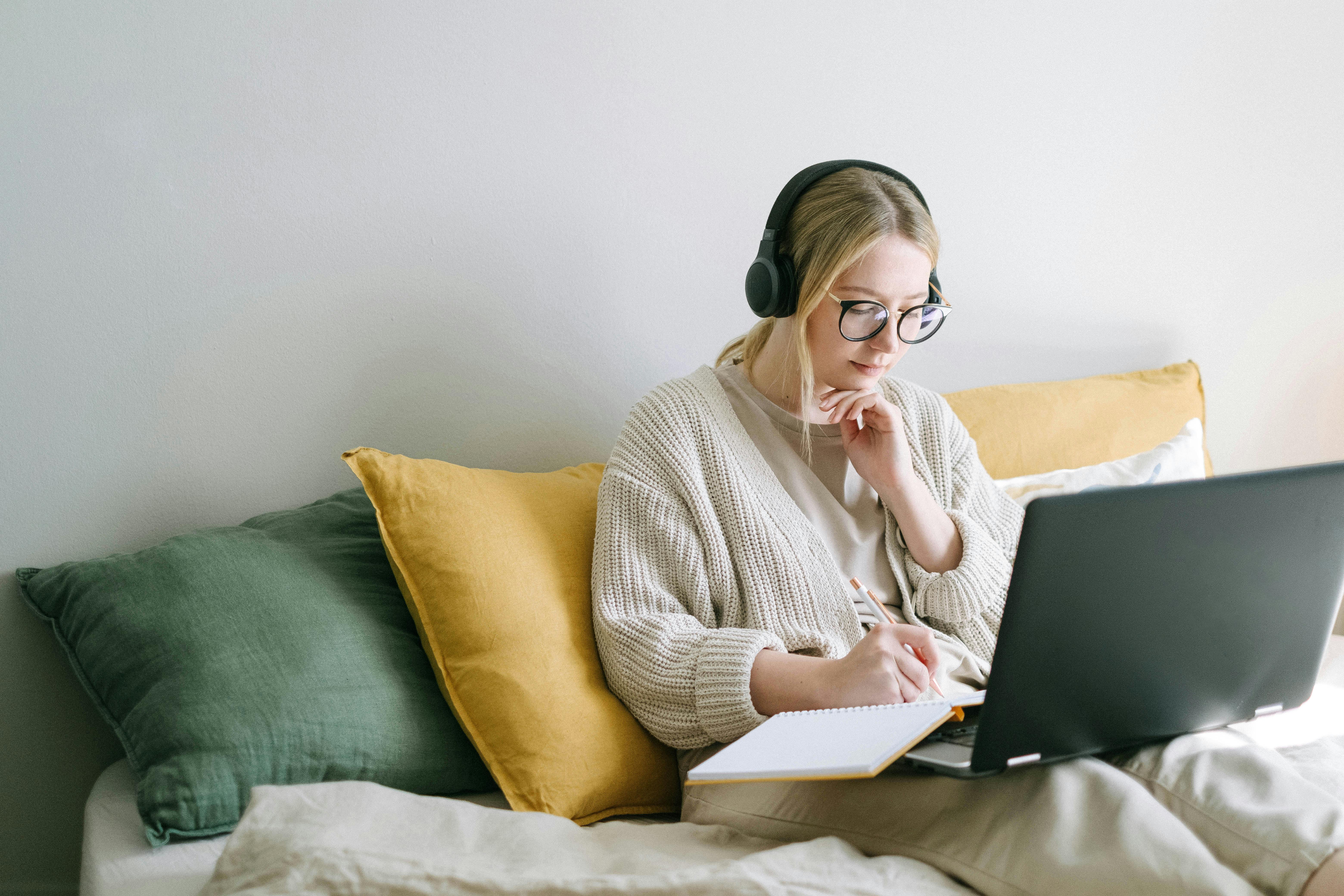 Professional blogger workspace
