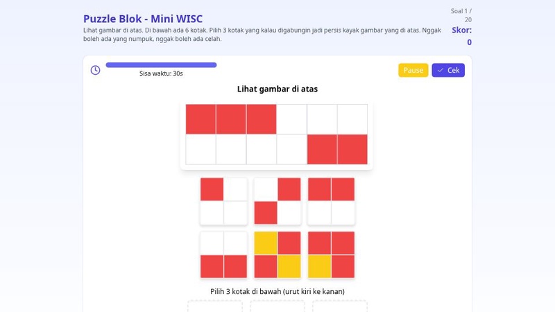Simulasi Soal WISC-V Anak