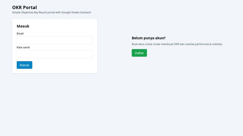 Portal OKR Individu