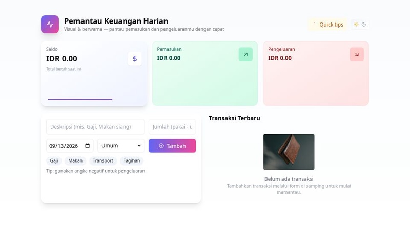 Pemantau Keuangan Harian