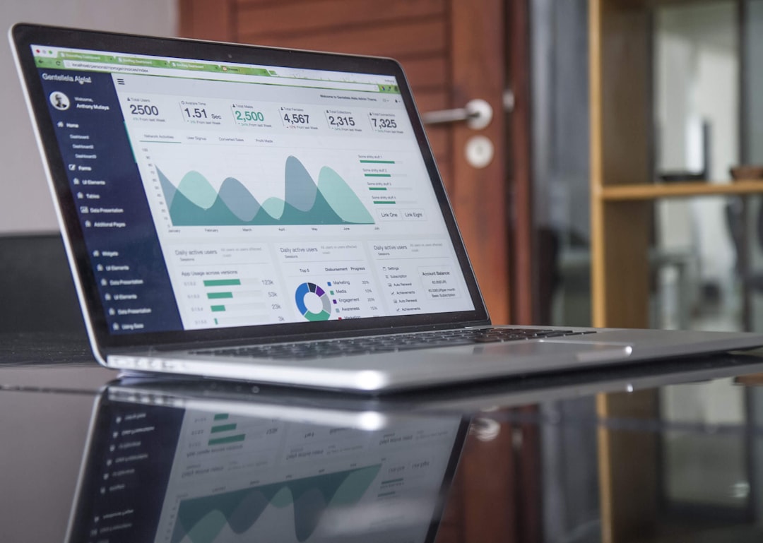 Example of a financial dashboard with charts and tables