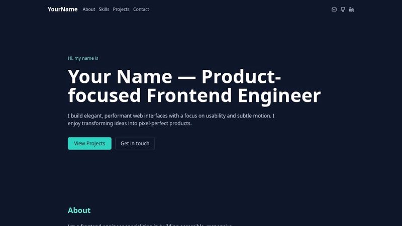 Modern Minimalist Portfolio