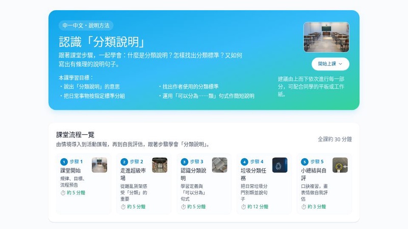 認識分類說明教學網