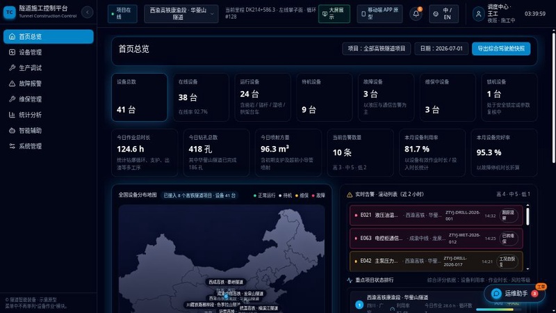 隧道施工管控平台