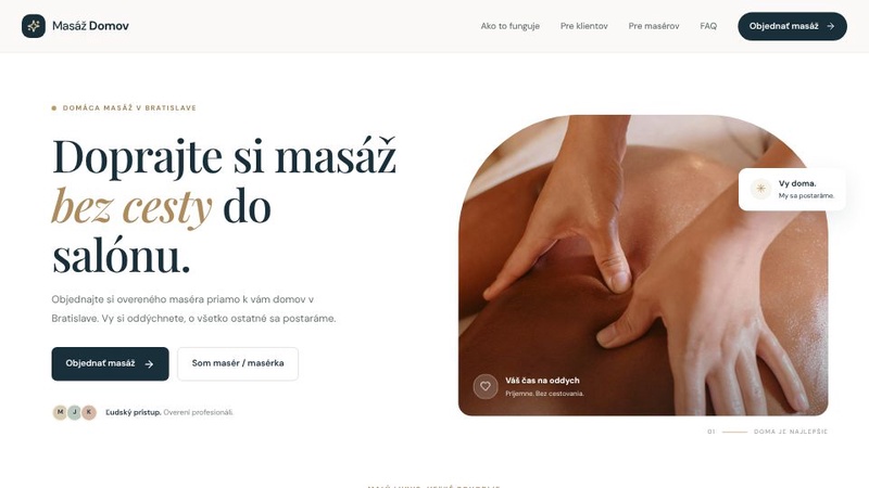 Masáž Domov - Profesionálna mobilná masáž v pohodlí domu