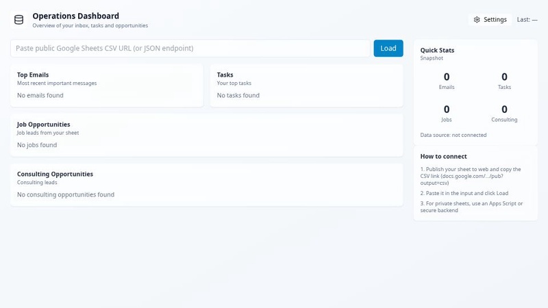 Hendrik OS Dashboard