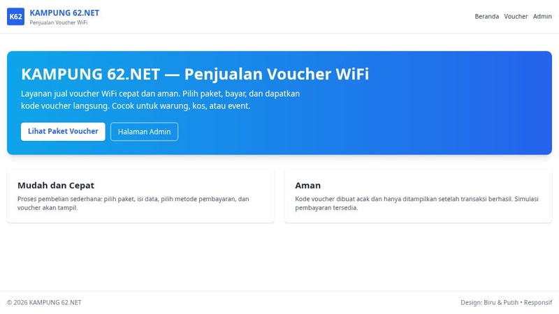 WiFi Voucher Dijual